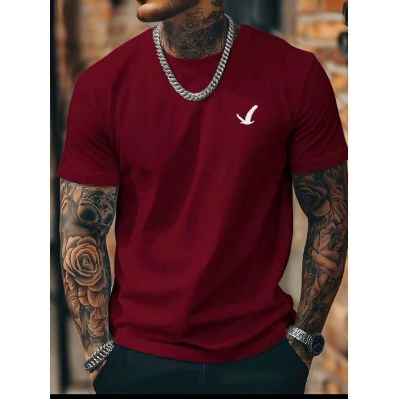 Camiseta Masculina Pássaro – Algodão Premium, Casual e Tendência Verão