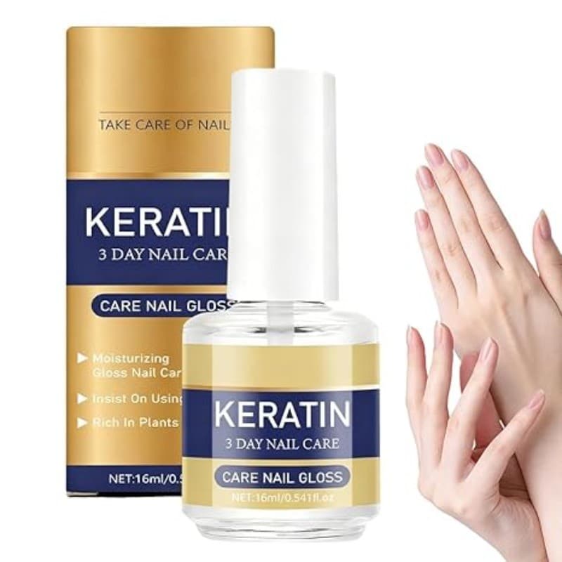 Queratina Nail Care Líquido 16ml Tratamento De 3 Dias Hidratante Fortalecedor Acabamento Brilhante Óleo De Cutícula