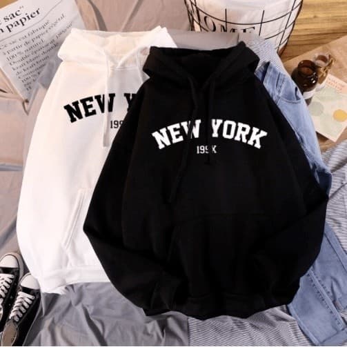 Moletom Canguru Com Capuz Adulto Unissex Estampado New York Moda De Inverno