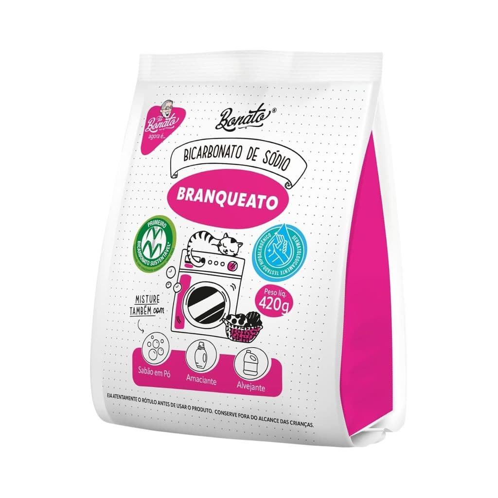 Bicarbonato de Sódio 100% Puro 420g Multiuso Tira Manchas Branqueato Bonato