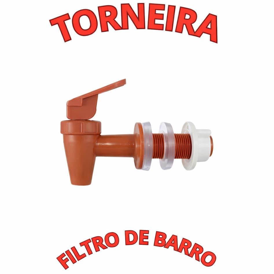 Torneira Marrom Para Filtro De Barro Toque Marrom Universal