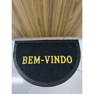 Capacho 58cm x 38cm Bem Vindo Tapete De Porta Entrada Meia Lua Antiderrapante Top Ola1