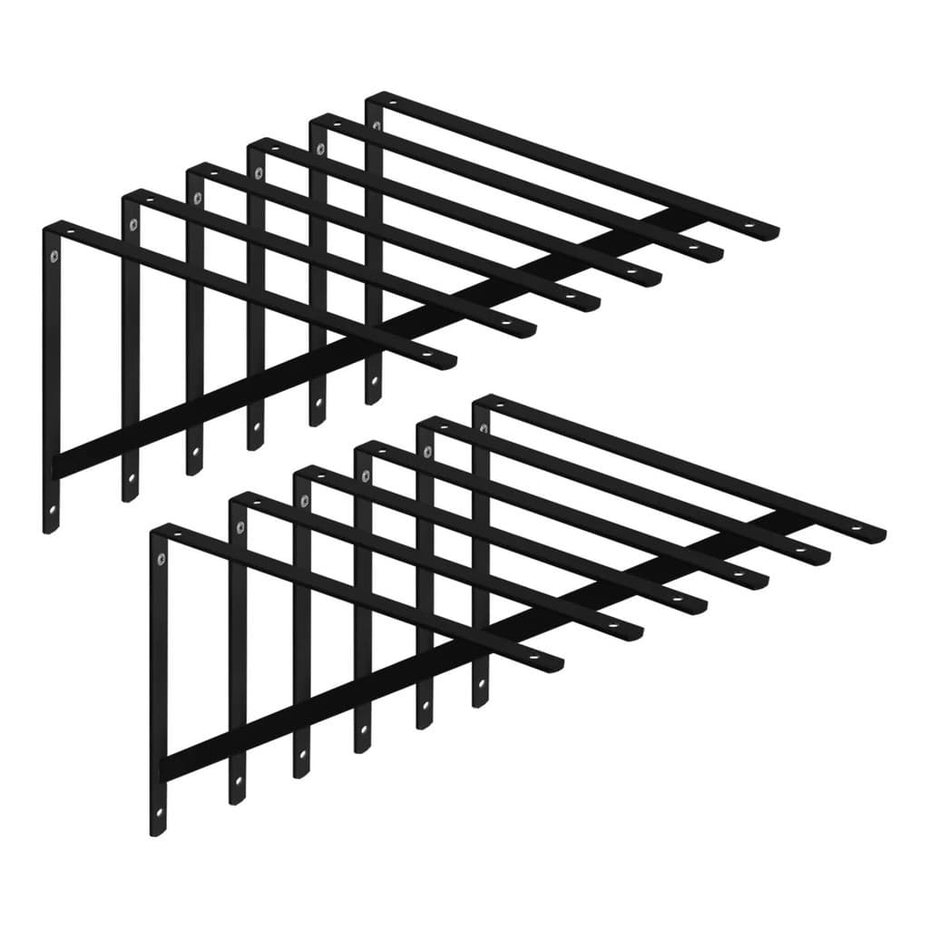 Kit 12 Mão Francesa Cantoneira Suporte Reforçada 35cm Metal