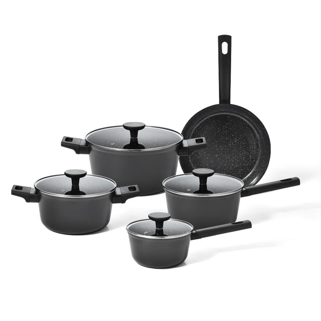KIT 5 PANELAS DE INDUÇÃO COM ANTIADERENTE CERÂMICO MOU DE CHIA - OIKOS