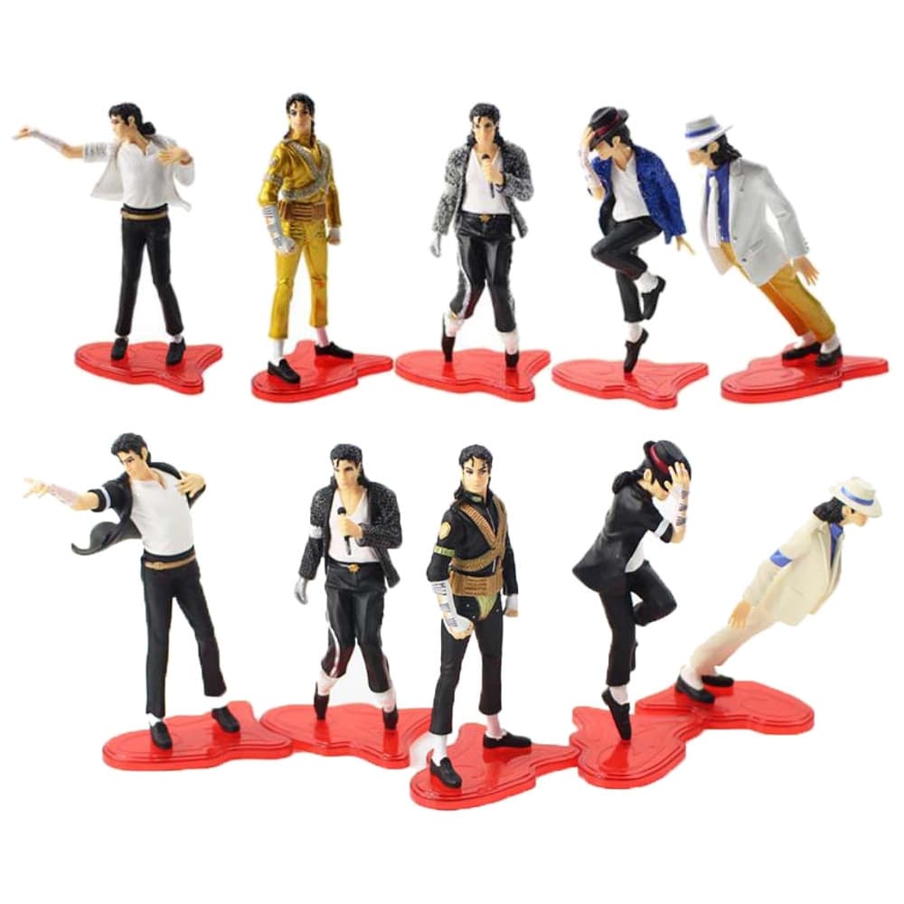 5 Unidades/Conjunto Michael Joseph Jackson MJ Action Figure Dancing Plain PVC Dolls Criminal Moonwalk King of the Pop Du