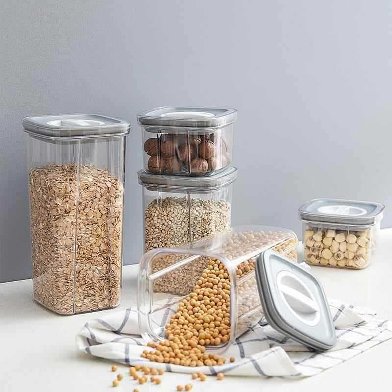 Balde de armazenamento de alimentos para gatos, selado, à prova de umidade, tanque selado, caixa de armazenamento de ali