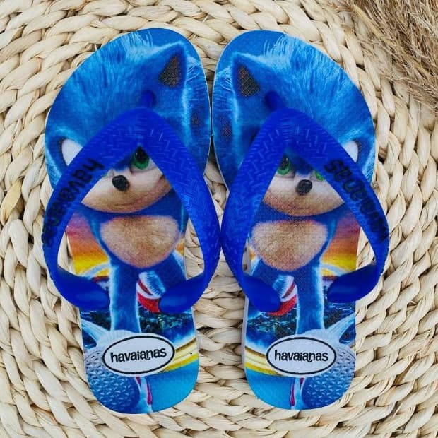 Chinelo de Infantil Menino e Menina Lindos Desenhos Sonic, Princesa, Homem Aranha Envio Imediato.