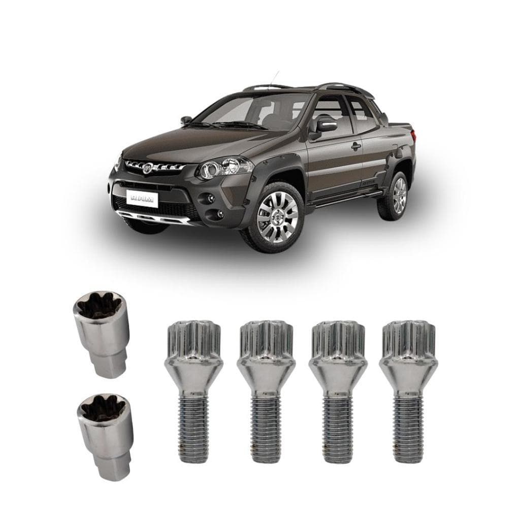 Trava Roda Parafuso Antifurto Para Fiat Strada + Brinde