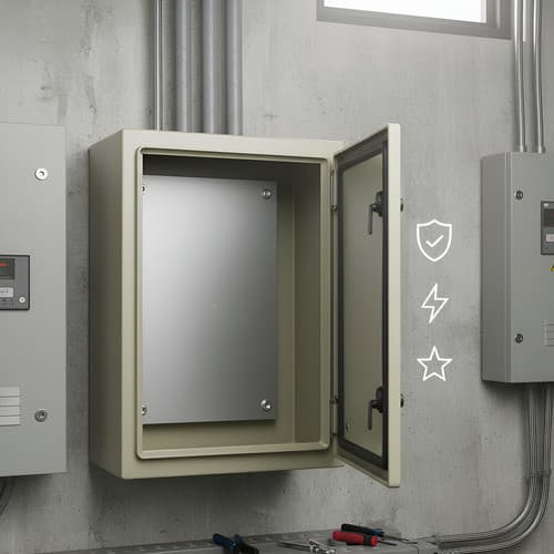 Quadro de comando painel de distribuição e montagem 40x30x20 ral7032 bege sem flange