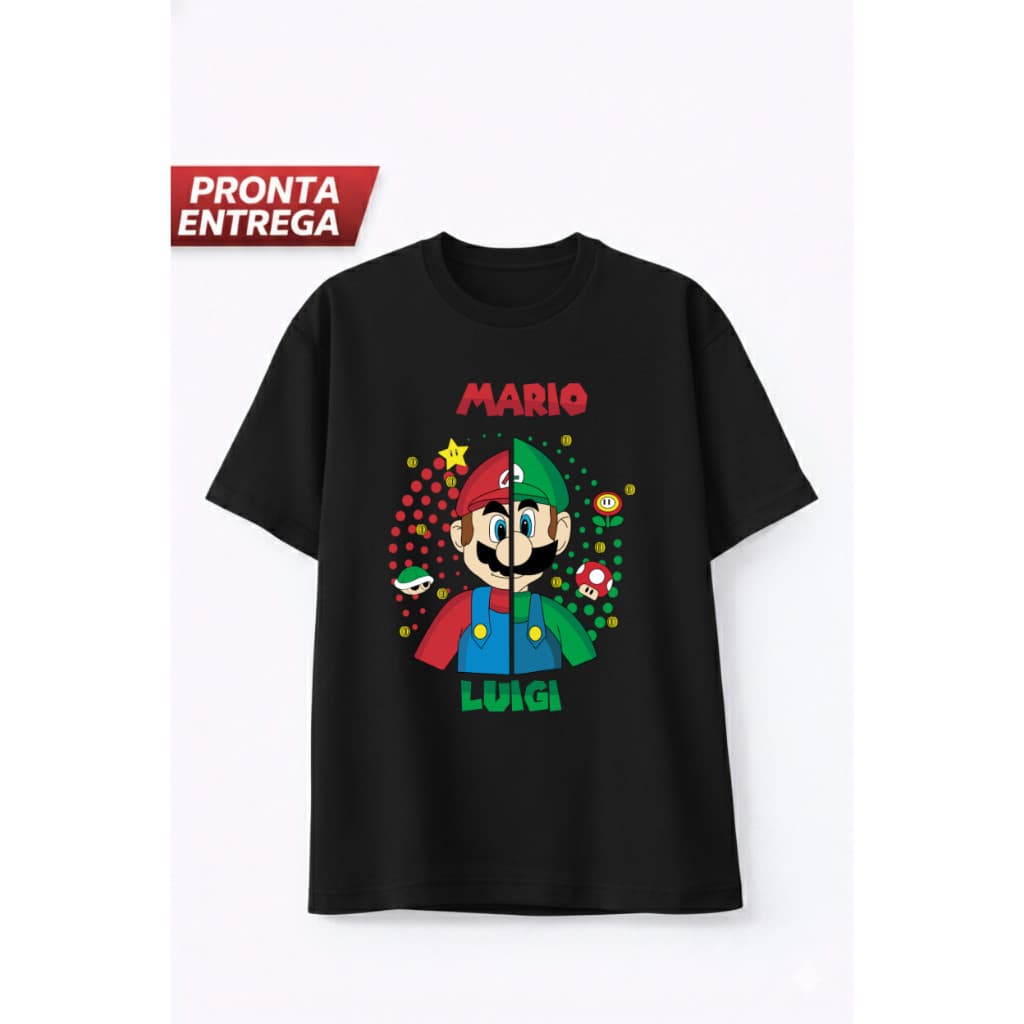 Camiseta Gamer Retrô Personagem Bigodudo Estilo Clássico Pixel Geek Unissex