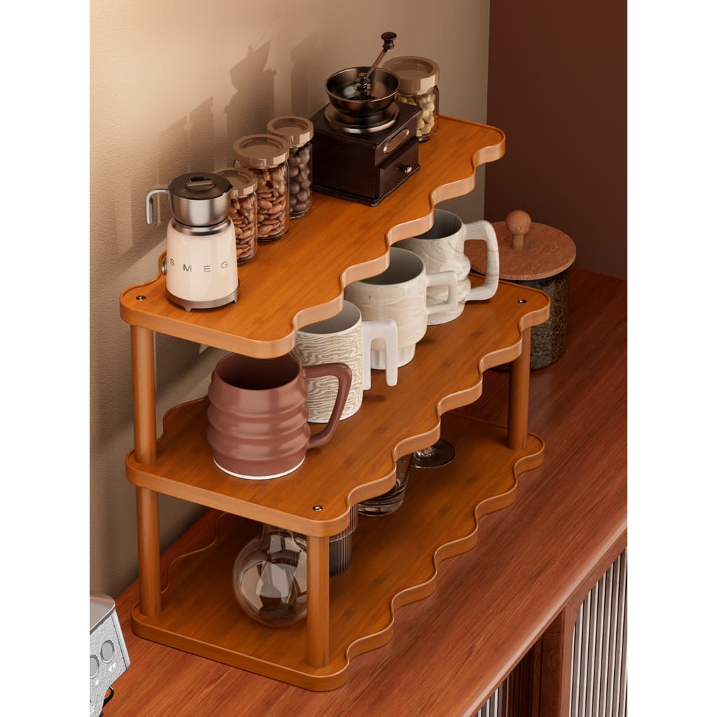 Suporte de copo prateleira Desktop Multi-camada Rack de armazenamento de copo mesa de jantar copo de café caneca colocaç