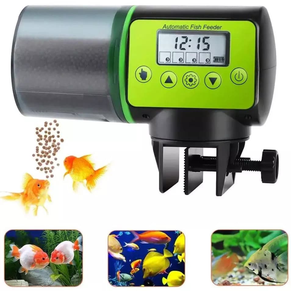 Alimentador automático para tanque de peixes, cronometragem inteligente, alimentador automático para aquário, capacidade