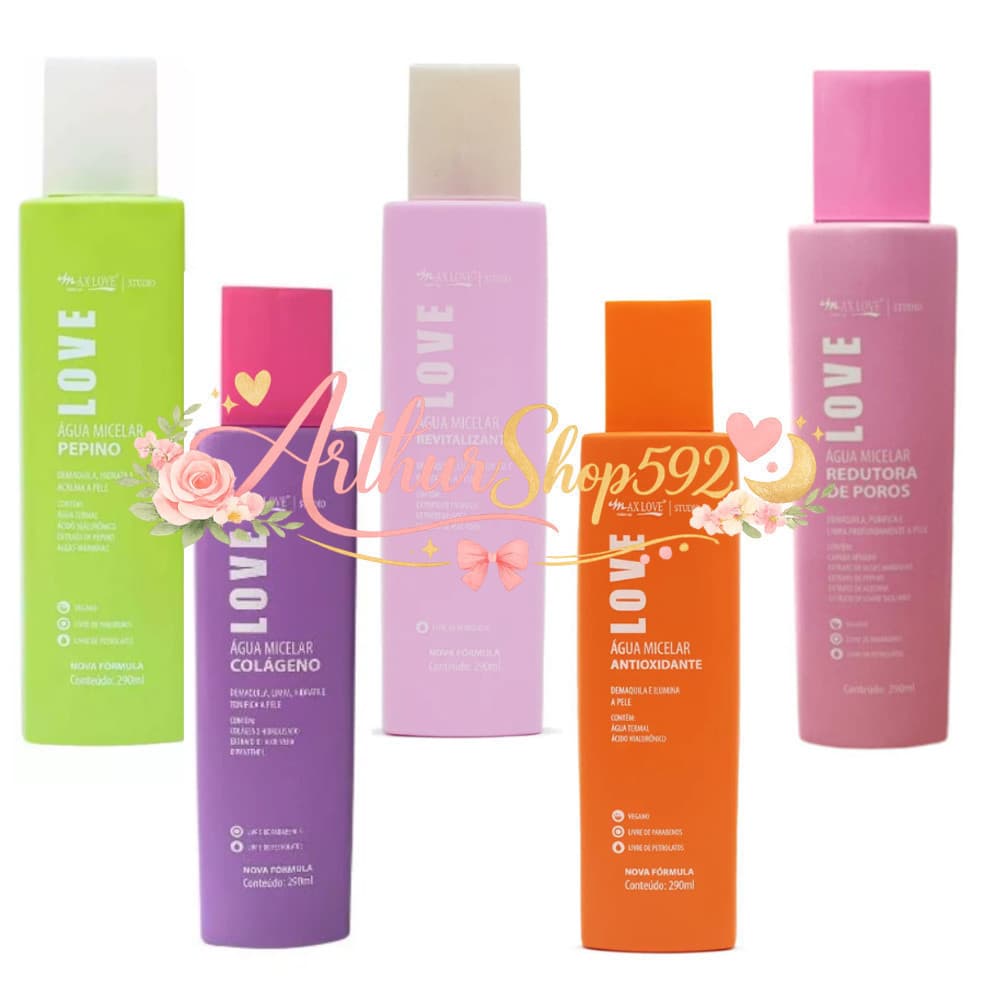 (V)Água Micelar Love Max Love – Limpeza, Hidratação e Cuidado para sua PeleMNUD