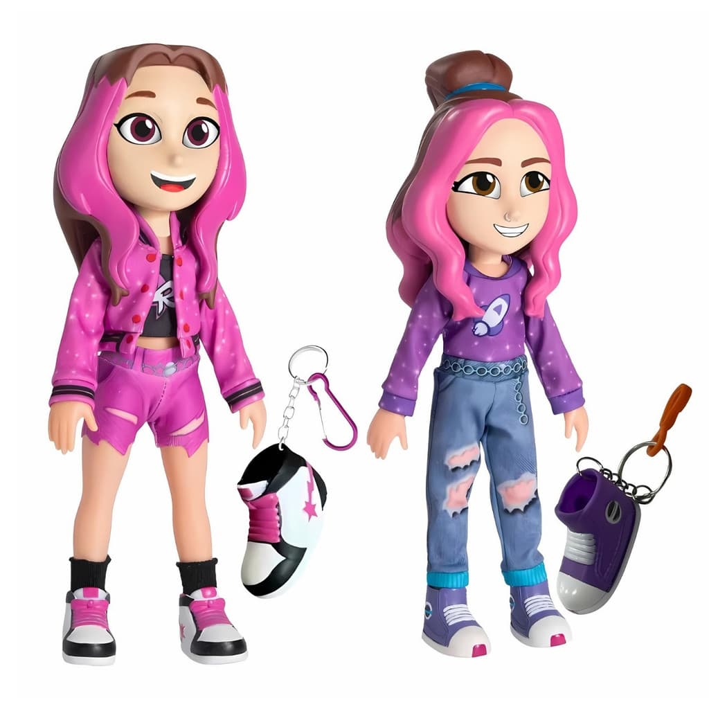 Kit Bonecas Emilly Vick E Katlen Dos Rosa Youtuber Infantil