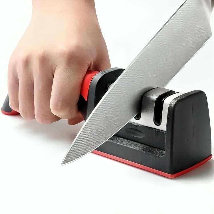 Amolador Afiador de Faca Profissional com 3 Afiadores Profissional Amolador de Facas Em Aço Inox Com 3 Afiadores