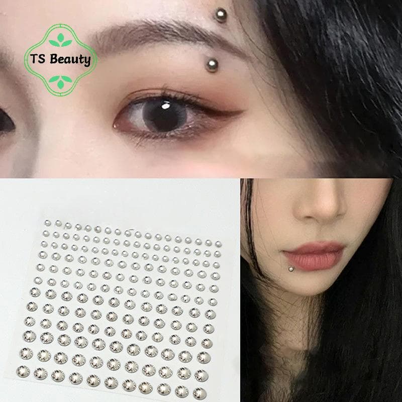 TS Moda 165/180 Peças De Cristal Strass Nariz Studs Vara Falsa No Corpo Gemas Sem Piercing Labiais Para Mulheres Adolesc