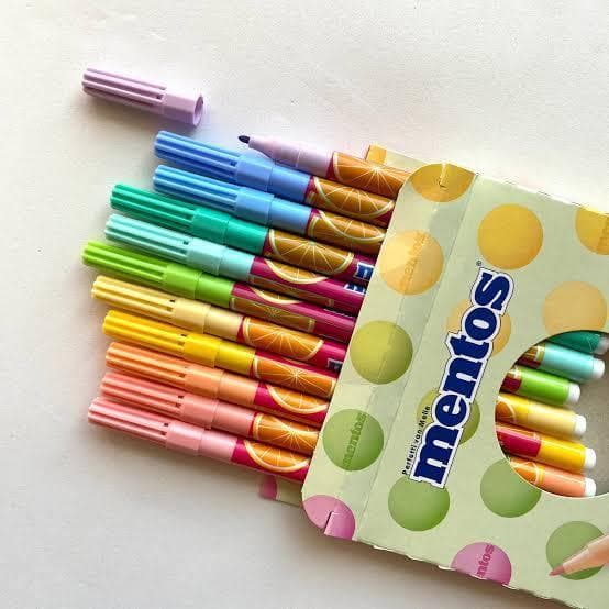 Canetinha Hidrográfica Neo-Pen Mentos 12 Cores Pastel Compactor
