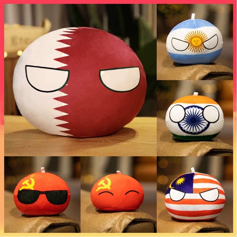 10cm Série Plush Bolas De Pelúcia Polôniaball Anime Countryballs Pingente Brinquedo Almofada Para Crianças