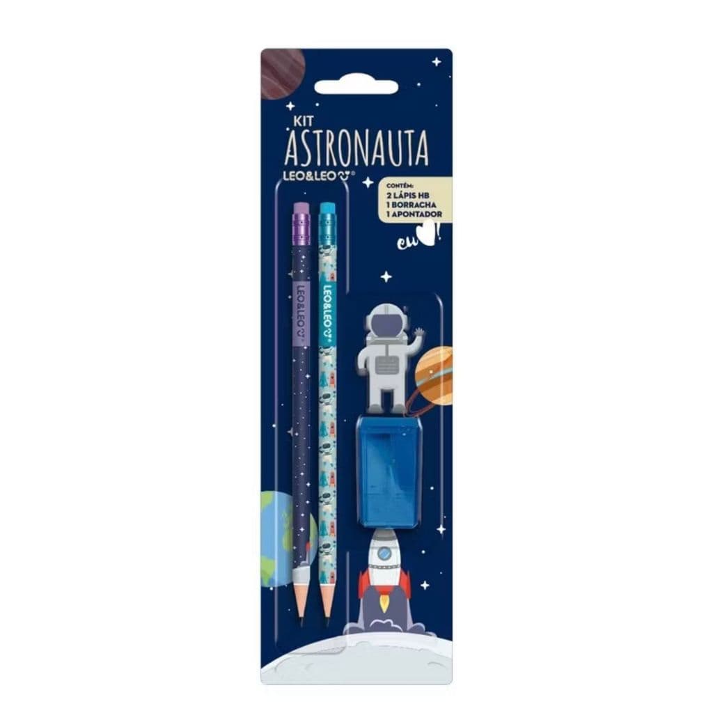 Kit Escolar Astronauta com 4 itens