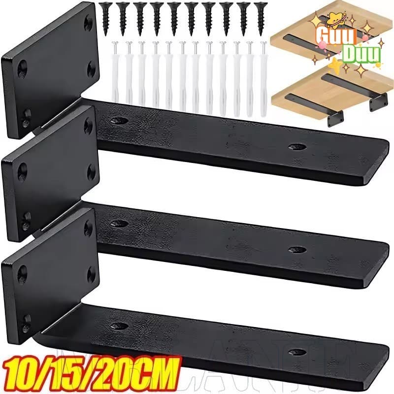 [Guudu] Suportes De Prateleira Flutuantes Resistentes Com Parafuso-Para Livros Suporte De Decoração De Plantas-Conector