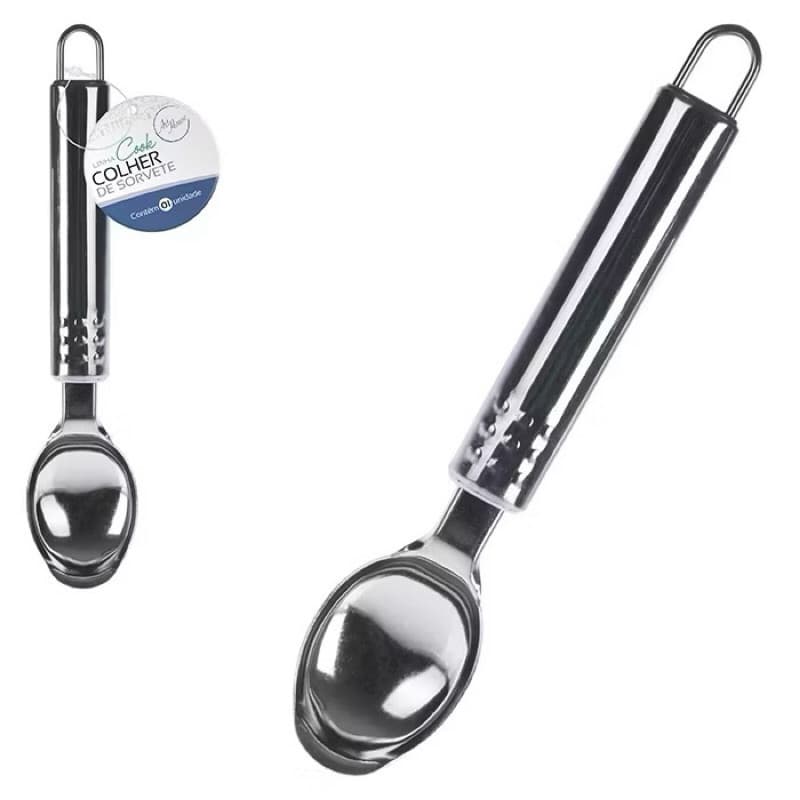 Colher De Sorvete E Açaí Em Inox - Linha Cook