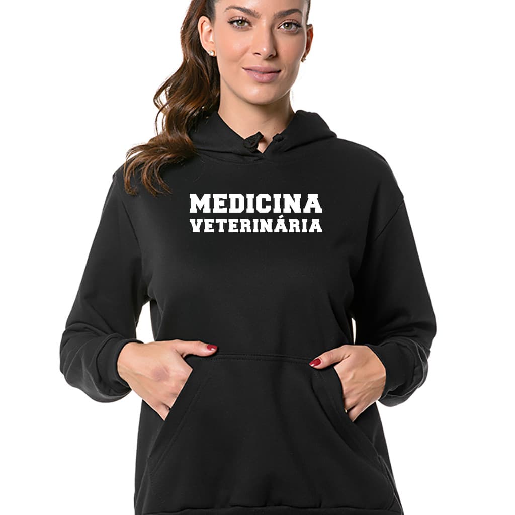 Moletom Canguru Medicina Veterinária Faculdade Formatura Blusa De Frio Feminina Masculina