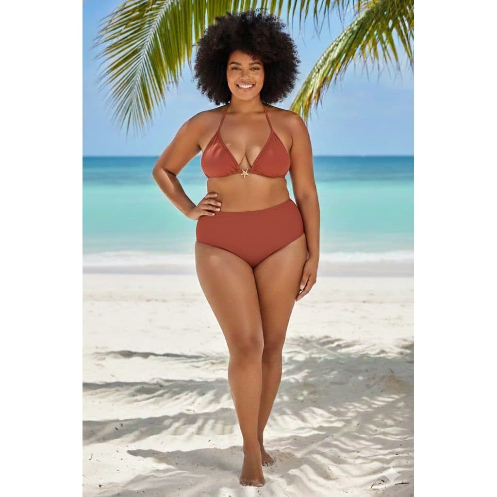 Biquíni Plus Size Terracota Estrela do Mar
