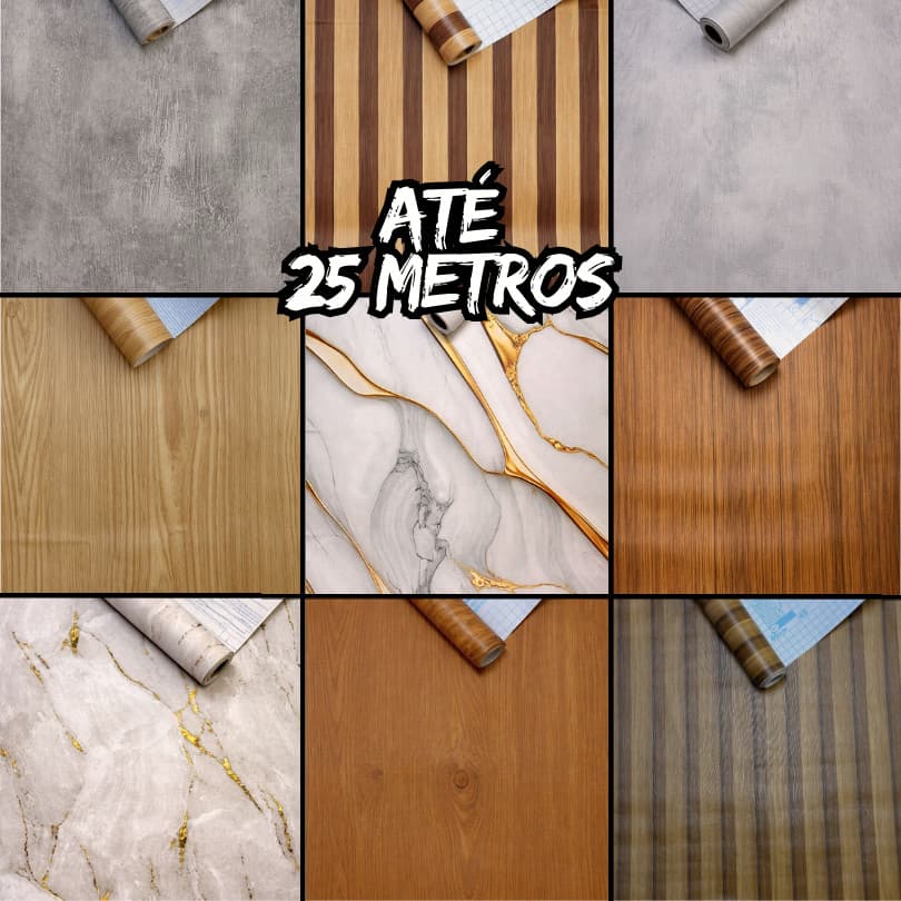 Papel de Parede Marmorizado Madeira Ripado Amadeirado Cimento Queimado Claro Luxo 25 Metros x 45cm