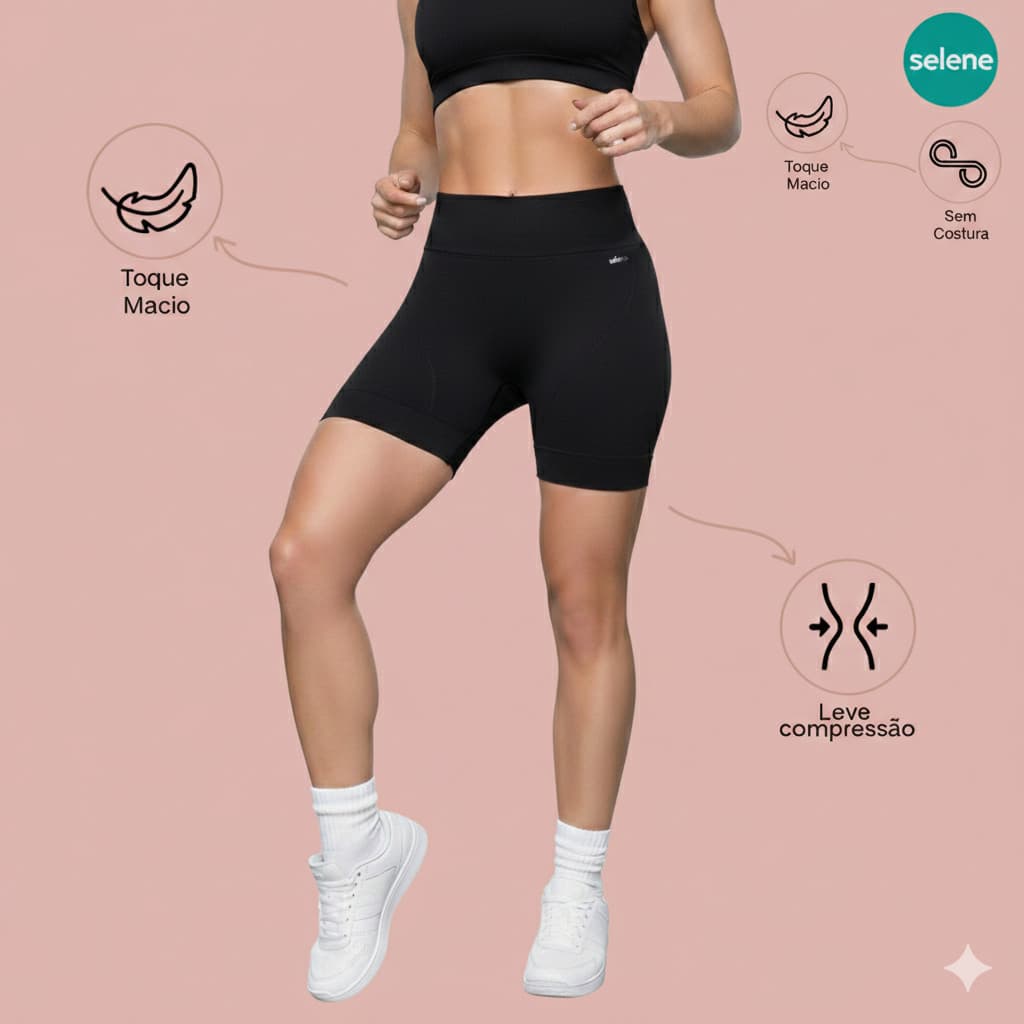 Shorts Feminino Fitness De Academia Selene Original