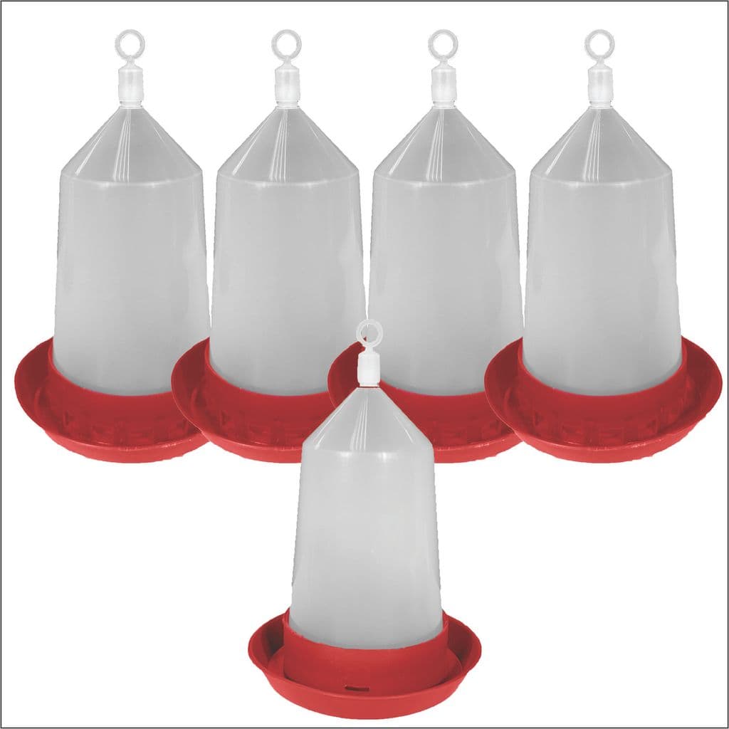 Kit 1 Bebedouro + 4 Comedouros 750ml Auto Aves Galinha Codorna