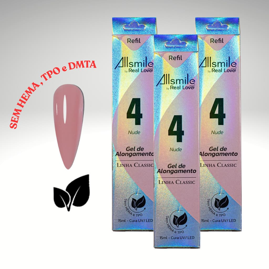 Kit 3 Gel Refil 4 Nude Construtor De Unha 15ml - Real Love