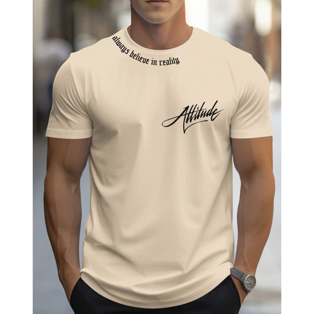 Camisa Camiseta Masculina Lisa 100% Algodão com Reforço Ombro Estilo Sport Casual Atitude