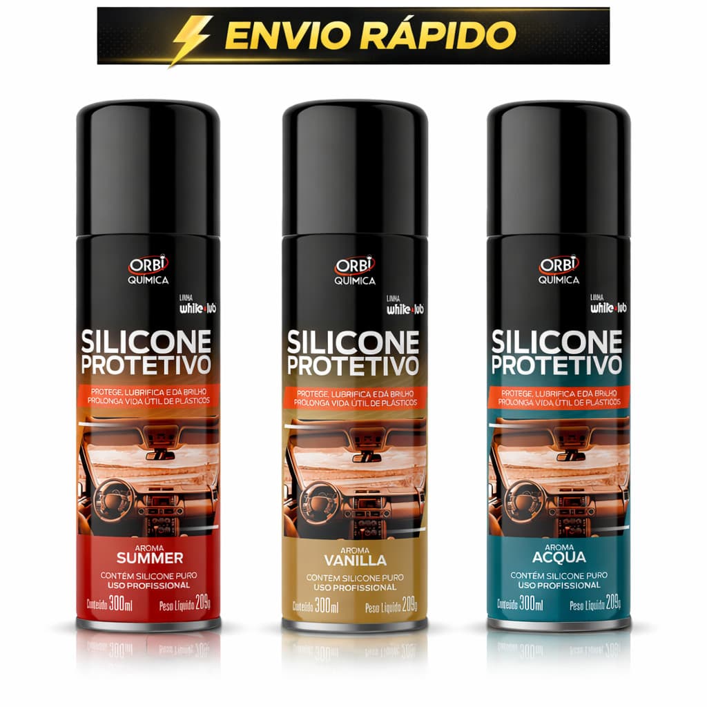 Silicone Protetivo PERFUMADO Renovador Spray 300ML Orbi