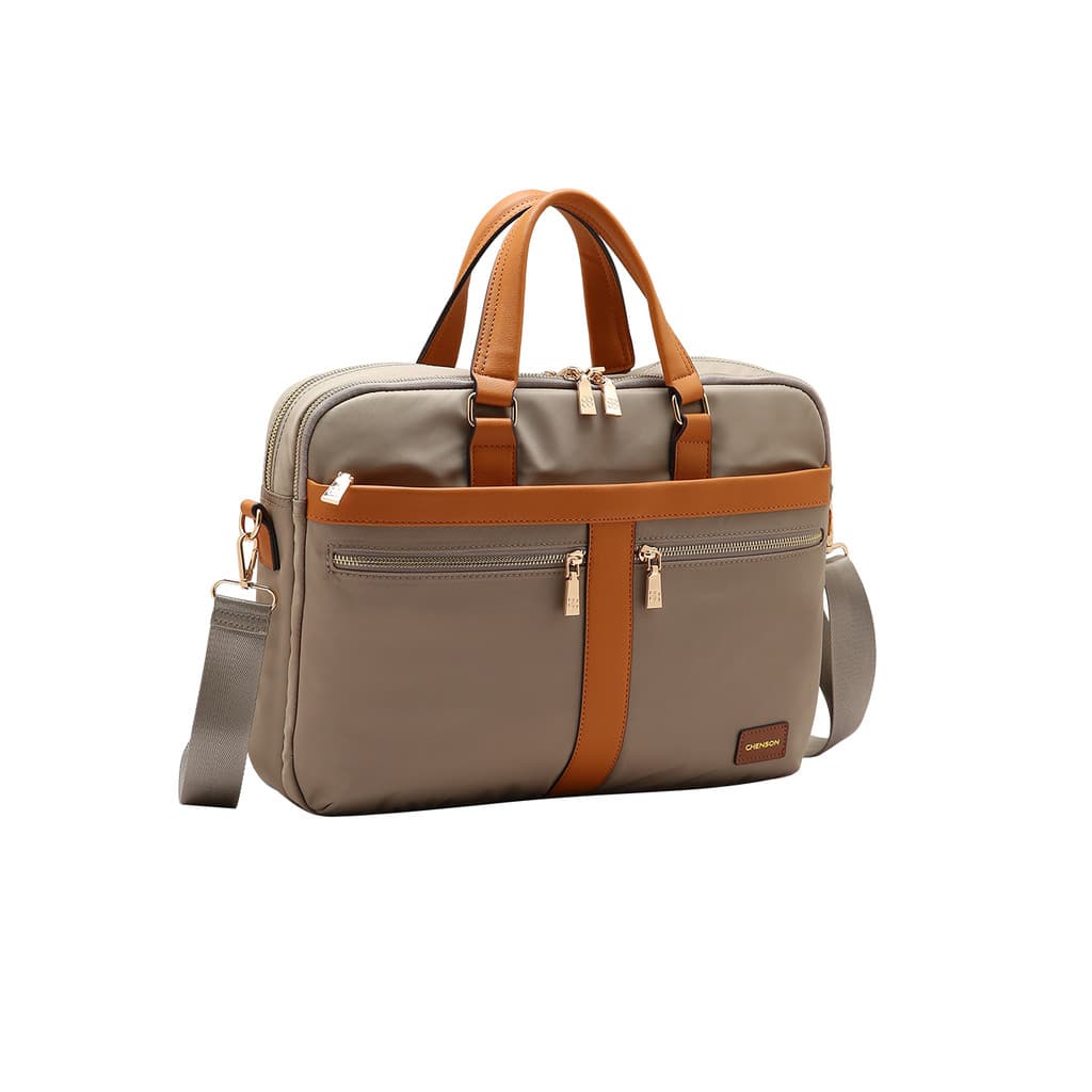 Pasta Executiva Feminina  Twill Nylon Notebook Natural