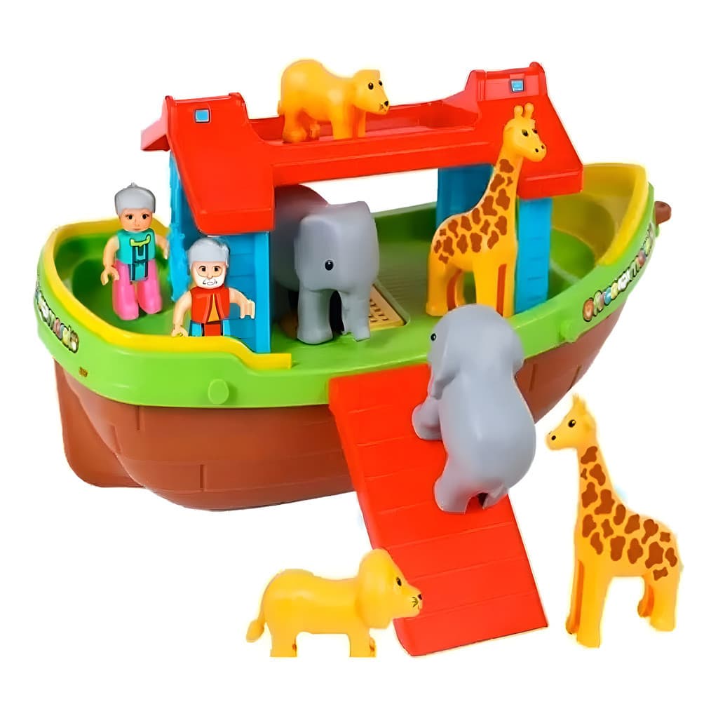 Brinquedo Didatico Arca De Noe Maral Com 6 Animais 2 Bonecos Quantidade de peças 22