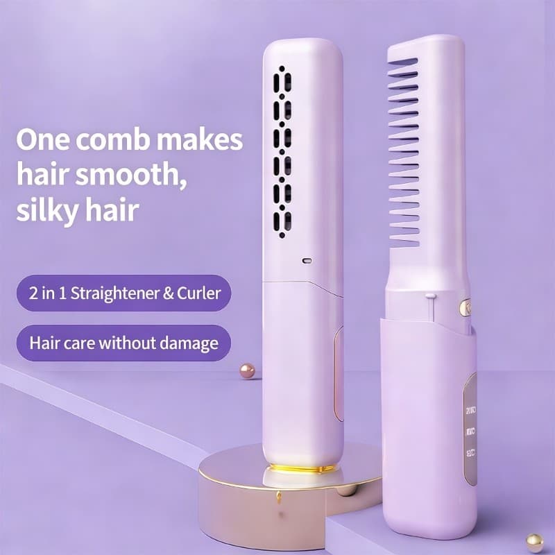 Estone Pente Cabelo Para Viagem, Alisador E Modelador, Ergonômico, Ferramenta Escova Alisamen