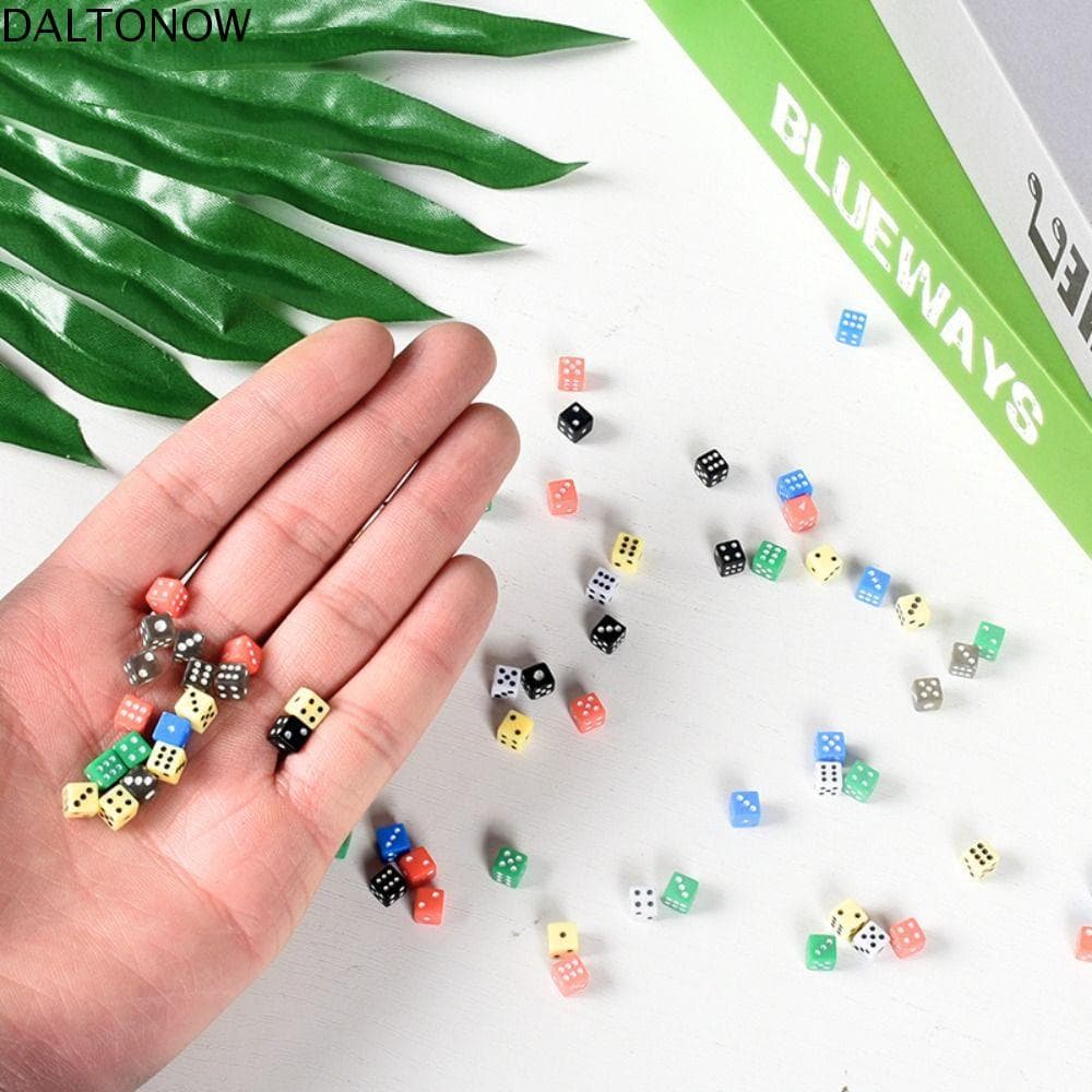 DALTONOW Mini Dados , Acrílicos De 5mm , D6 5 Cores Cubos De 6 Faces De Festa Jogos Digitais