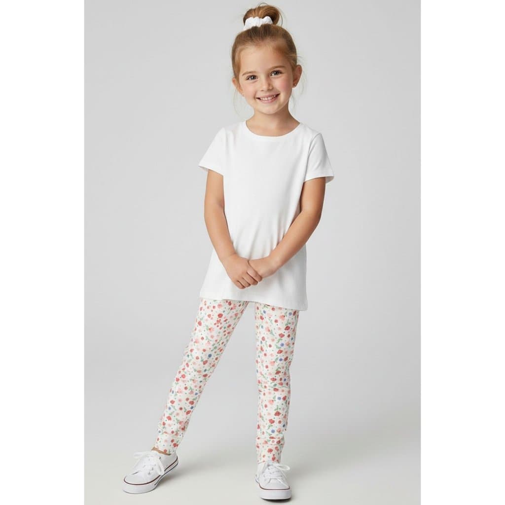 Legging Infantil Feminina Flores