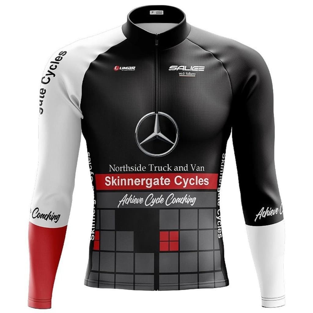 Camiseta Masculina para Ciclismo MTB Proteção UV Tecido Dryfit Manga Longa Mercedes Benz