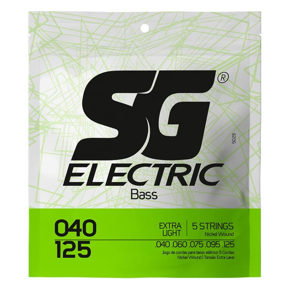 ENCORDOAMENTO PARA CONTRA BAIXO 5 CORDAS 040 SG EXTRA LIGHT 0.040 - 0.125 SG
