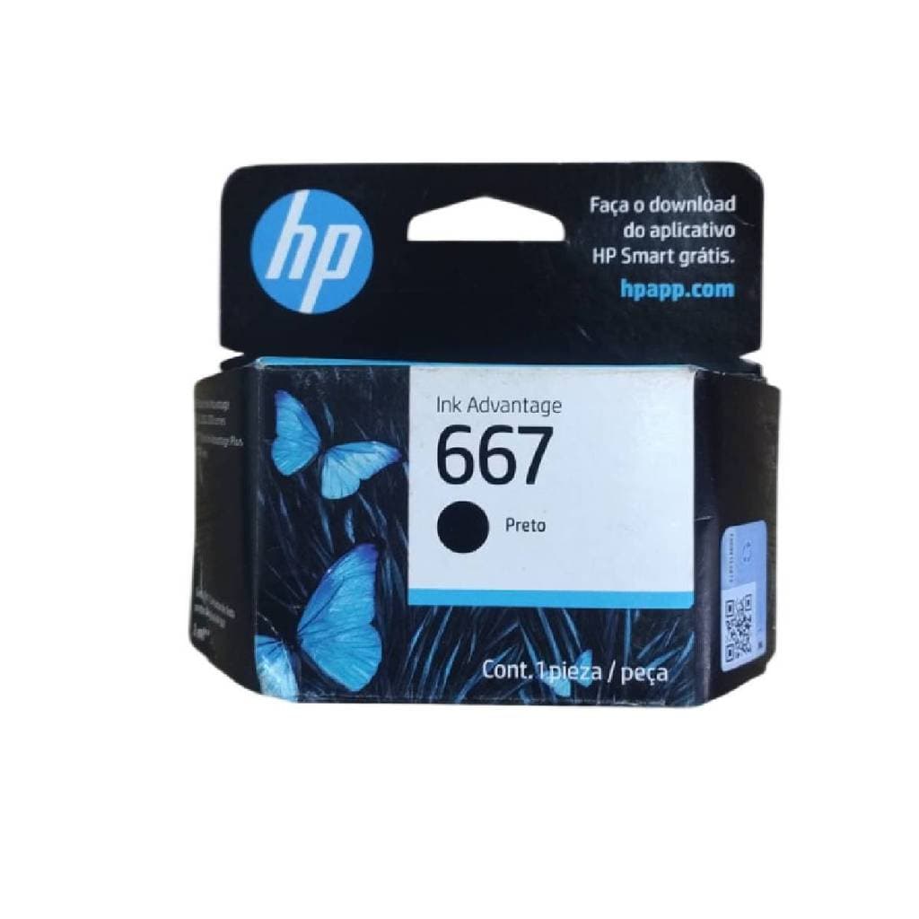 Cartucho HP DeskJet Ink 667 3YM79AB 2,0ml Preto