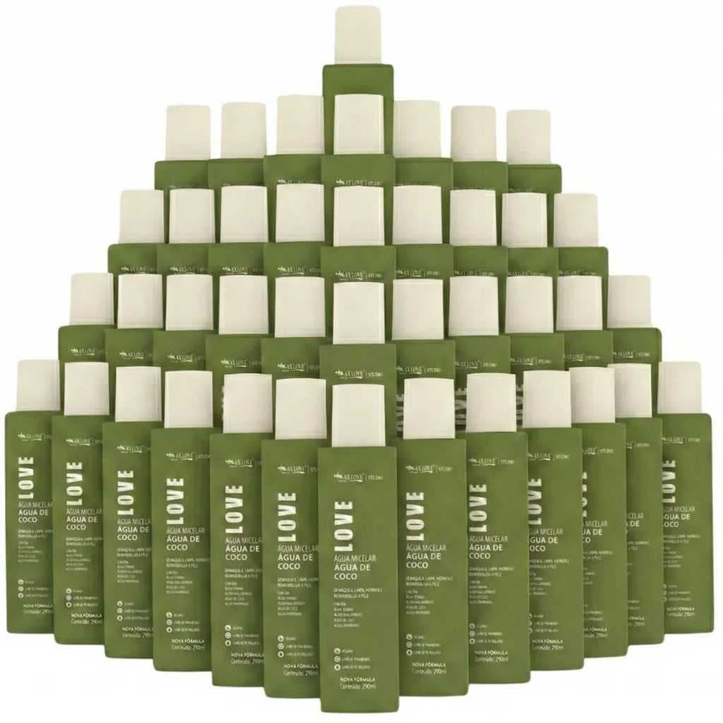 Box C/ 48un Água Micelar Max Love 290ml - Água De Coco