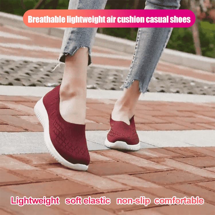 Sapatos casuais respiráveis, leves e com amortecimento de ar.