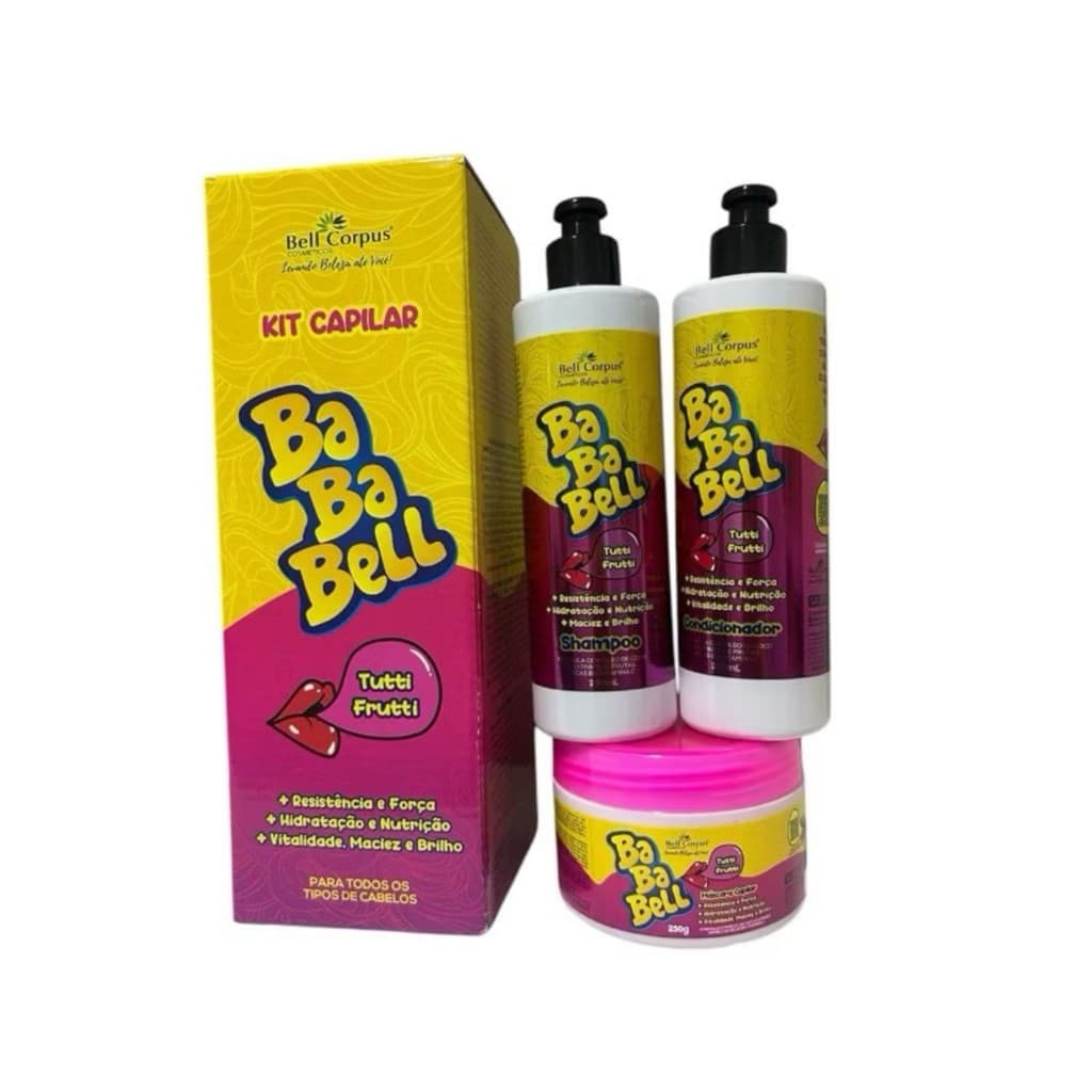 Kit 3 itens  Bell Corpus Shampoo + Condicionador + Máscara Capilar Tratamento Hidratação para Cabelo