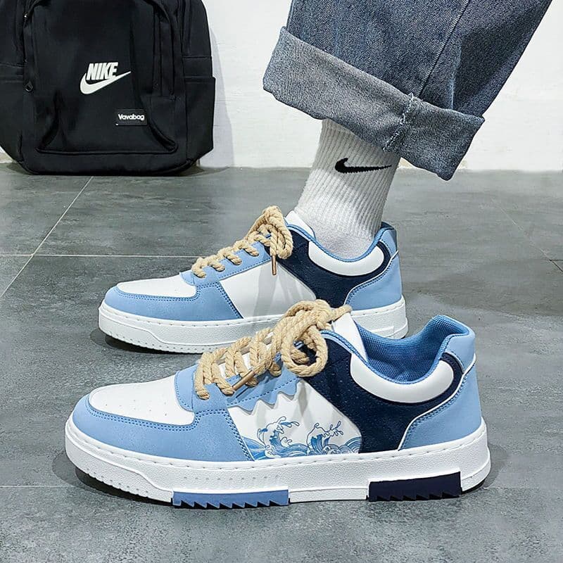 Sapatos masculinos verão novo estilo respirável sapatos brancos na moda All-Match tênis casuais esportivos de sola gross