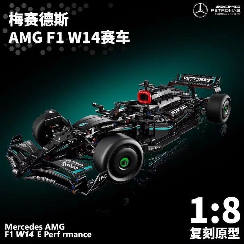 1119 pçs blocos de construção Lego mercedes-benz AMG mercedes-benz F1 fórmula carro de corrida conjunto mecânico montage