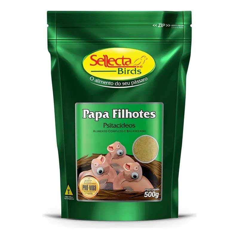 Ração Papa Filhotes Psitacídeos 500g Sellecta