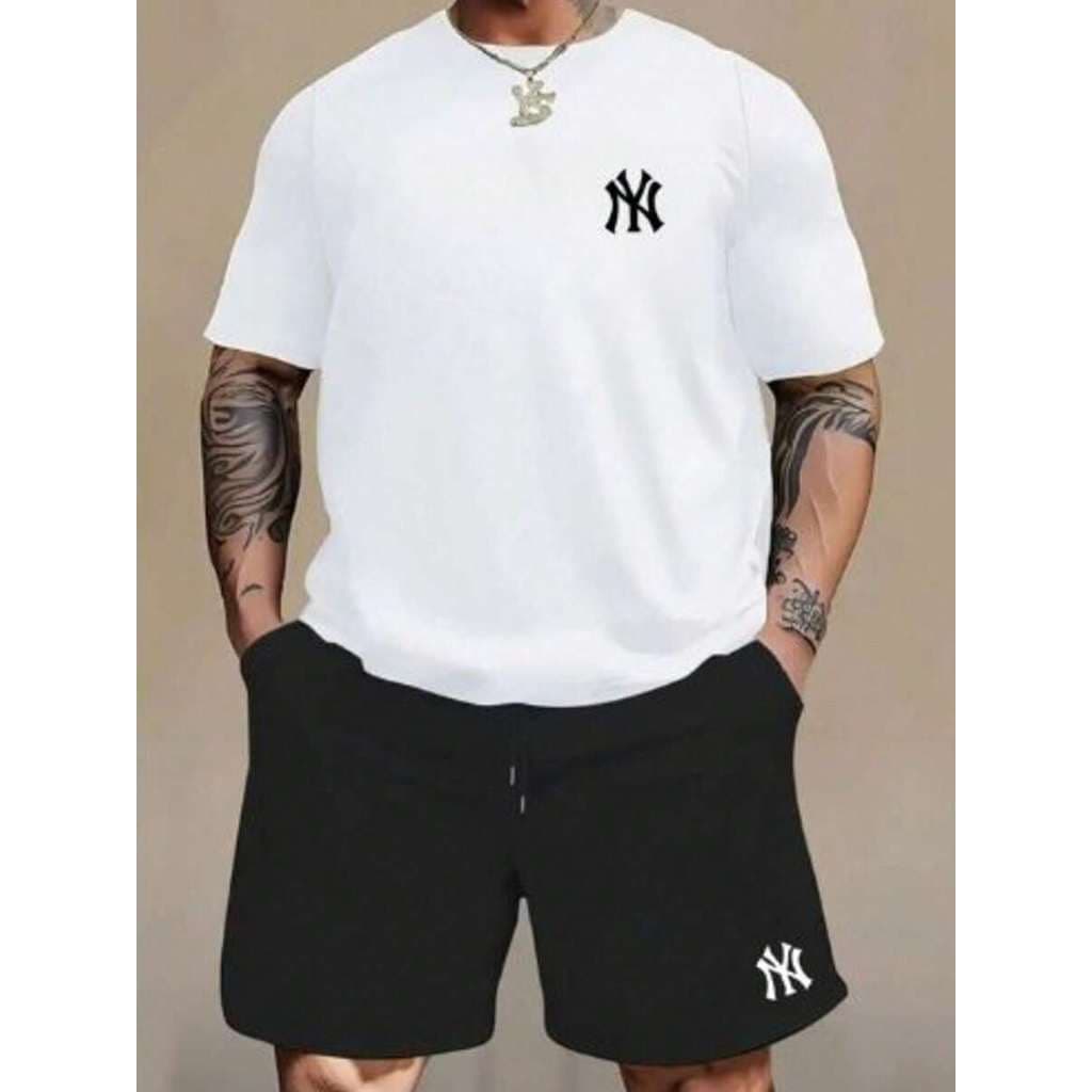 Kit Camiseta Masculina+Shorts De Tactel Bermuda Flanelada Envio Imediato Varias Cores Confortavel