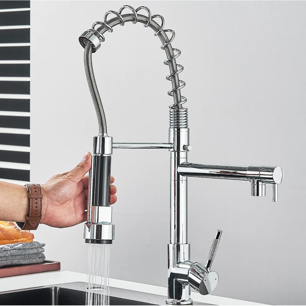 Torneira De Cozinha Gourmet Alça Com Extensor De Spray Tubo De Flexível Superior Para Ajuste casa