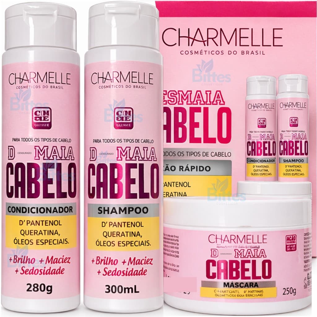 Kit Capilar D maia Charmelle Cosméticos Anti Volume e Anti-Frizz hidratação